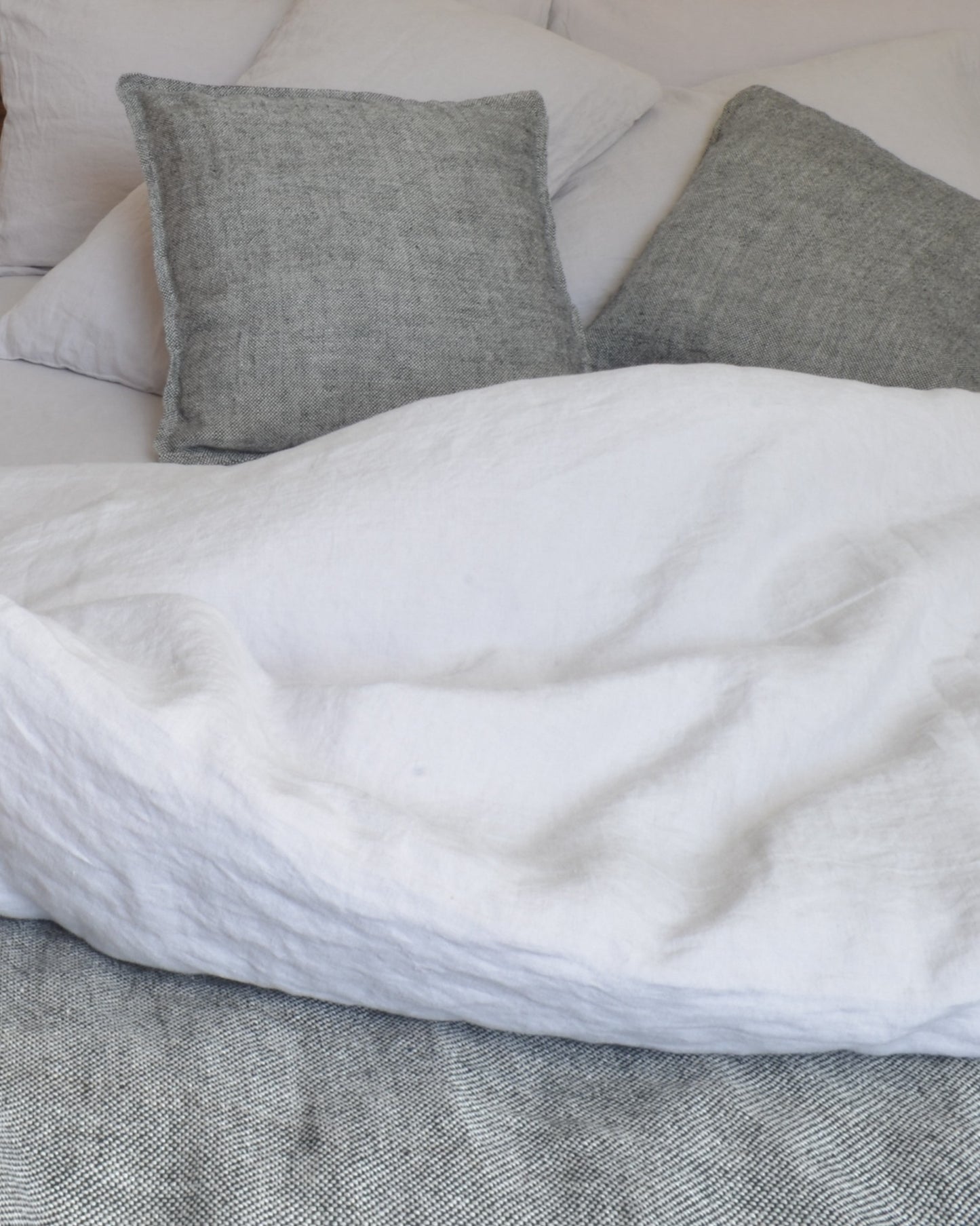 Linen Bedding Bundle Gray