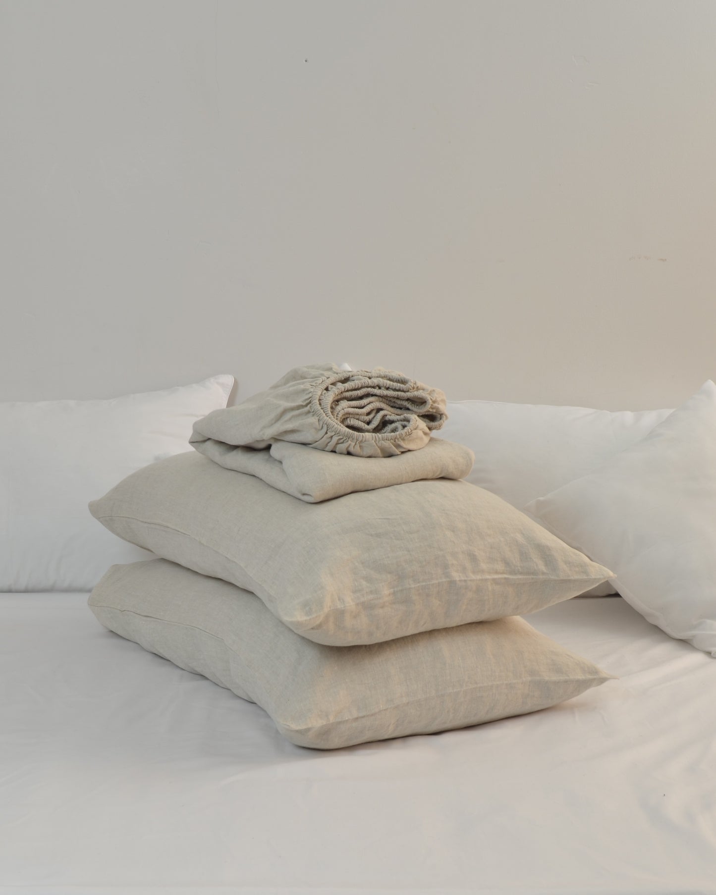 Linen Fitted Sheet Set Natural