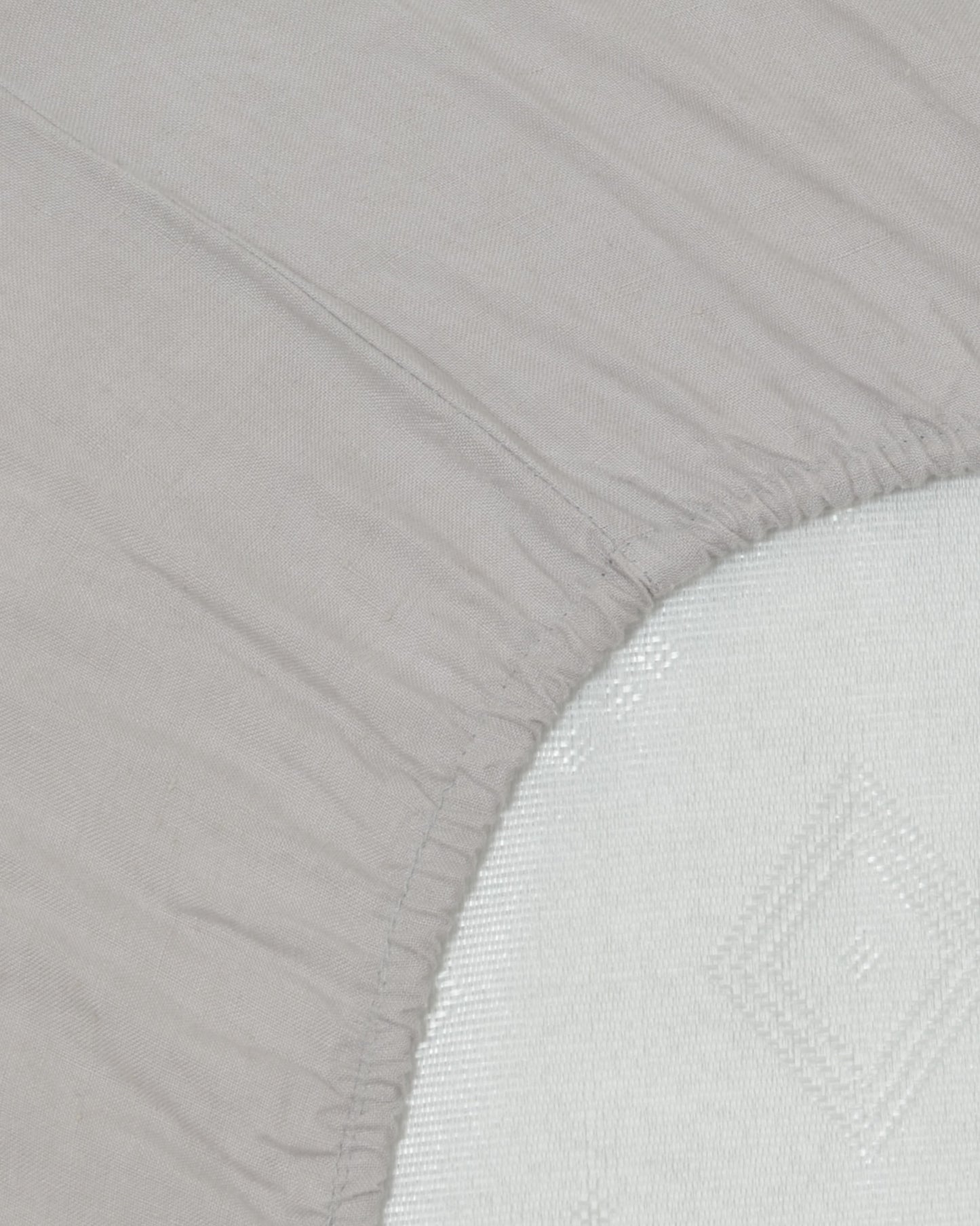 Linen Fitted Sheet Grey