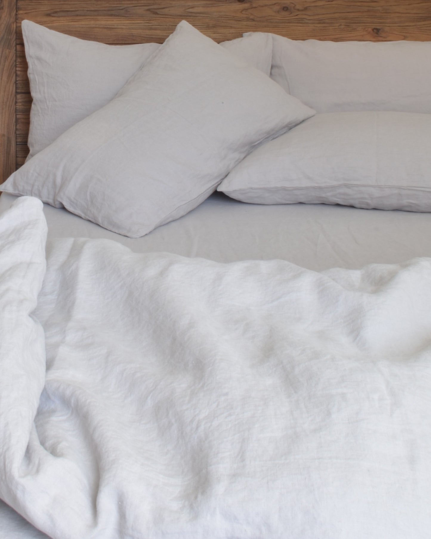 Linen Bedding Bundle Gray