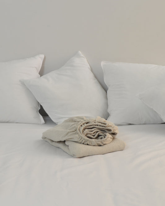 Linen Fitted Sheet Natural